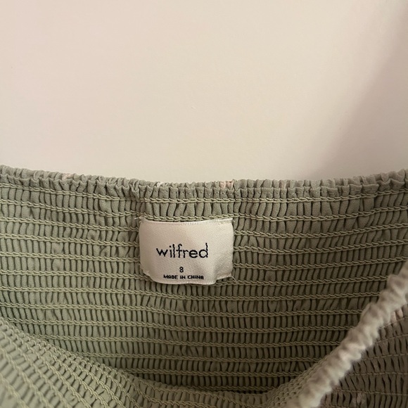 aritzia wilfred sage green villa tempest dress with white flowers - Picture 7 of 15